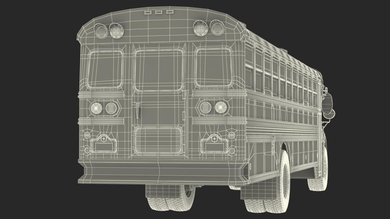 School Bus Exterior Only 3D model