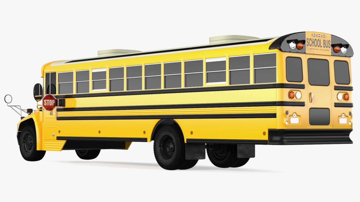 School Bus Exterior Only 3D model