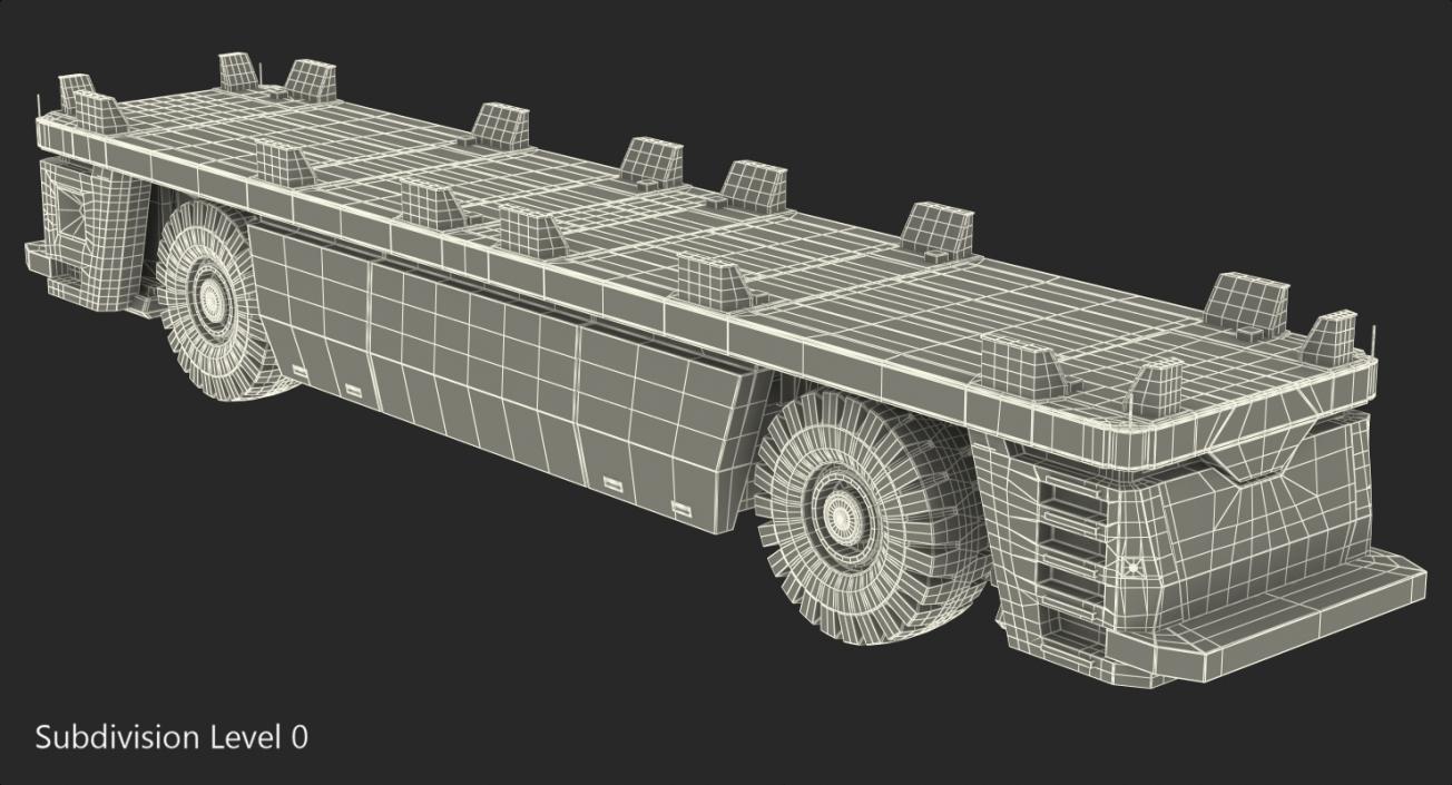 3D Electric AGV Trailer Generic model