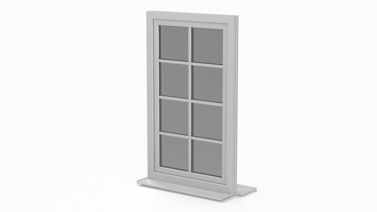 3D Classic Casement Window model