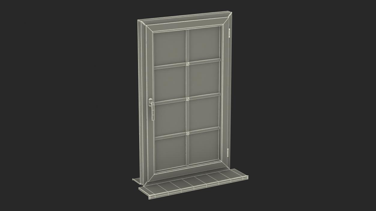 3D Classic Casement Window model