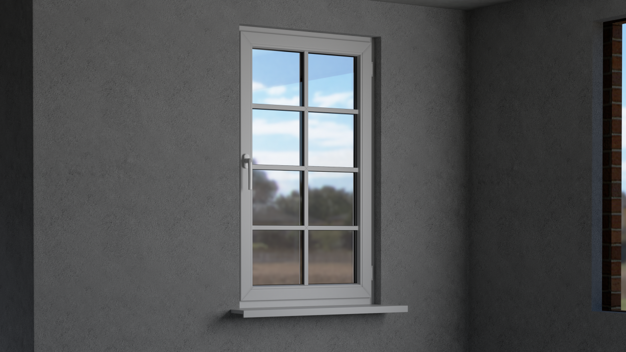 3D Classic Casement Window model