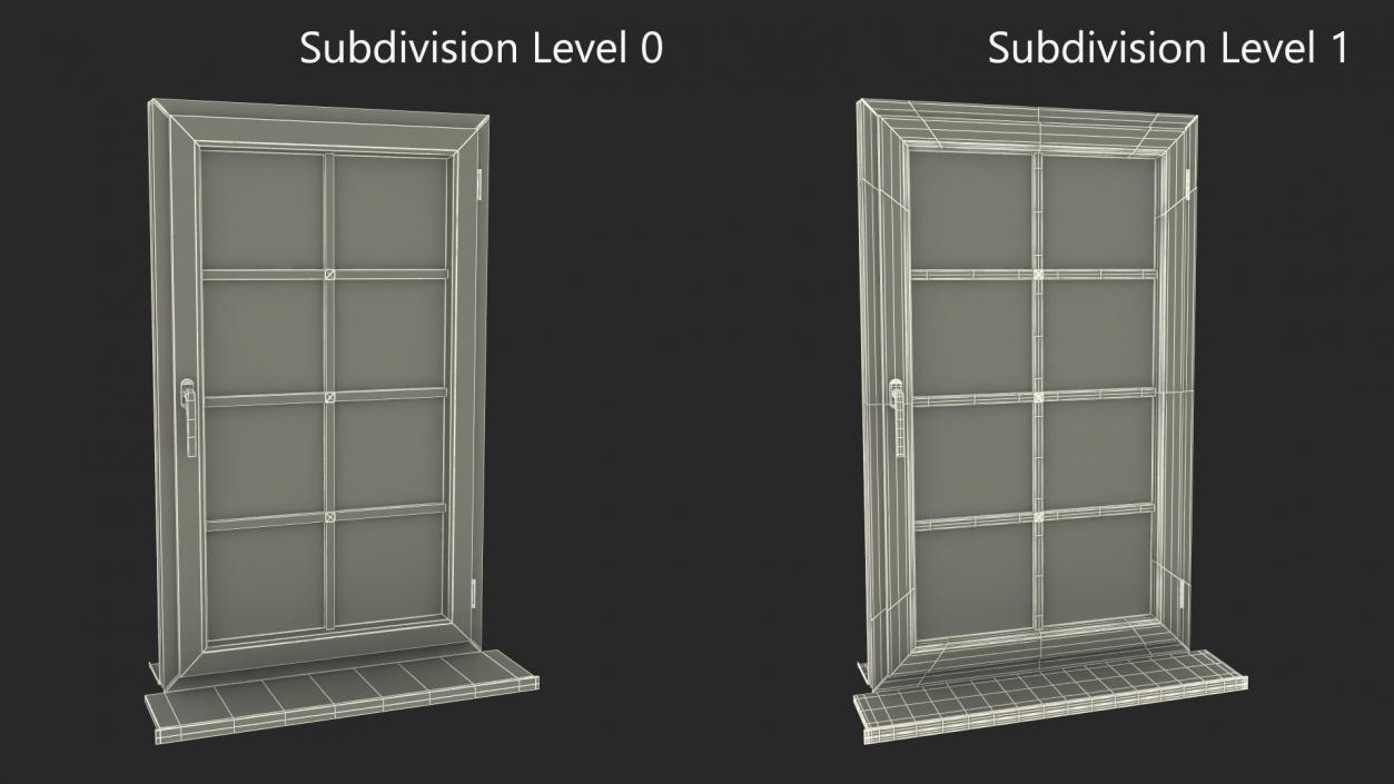 3D Classic Casement Window model