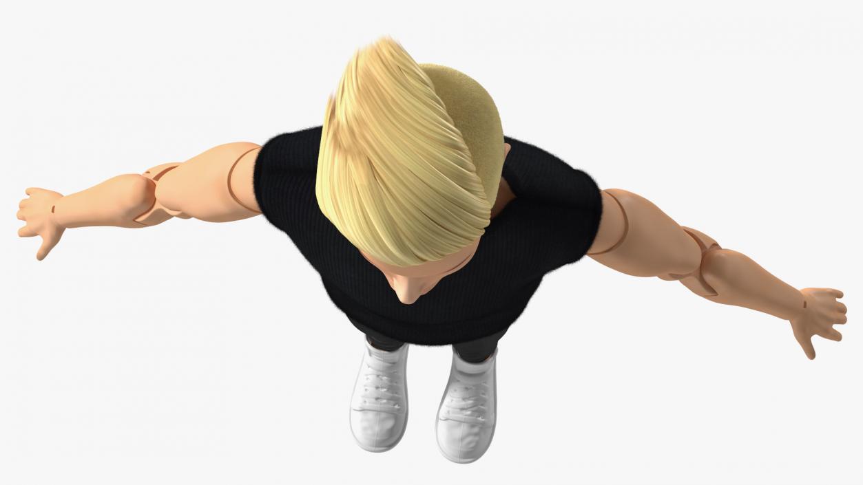 3D model Barbie Ken GTD90 Dressed T-pose Fur