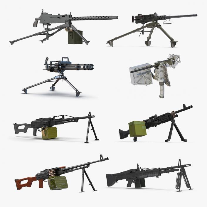 3D model Machine Guns Collection 2