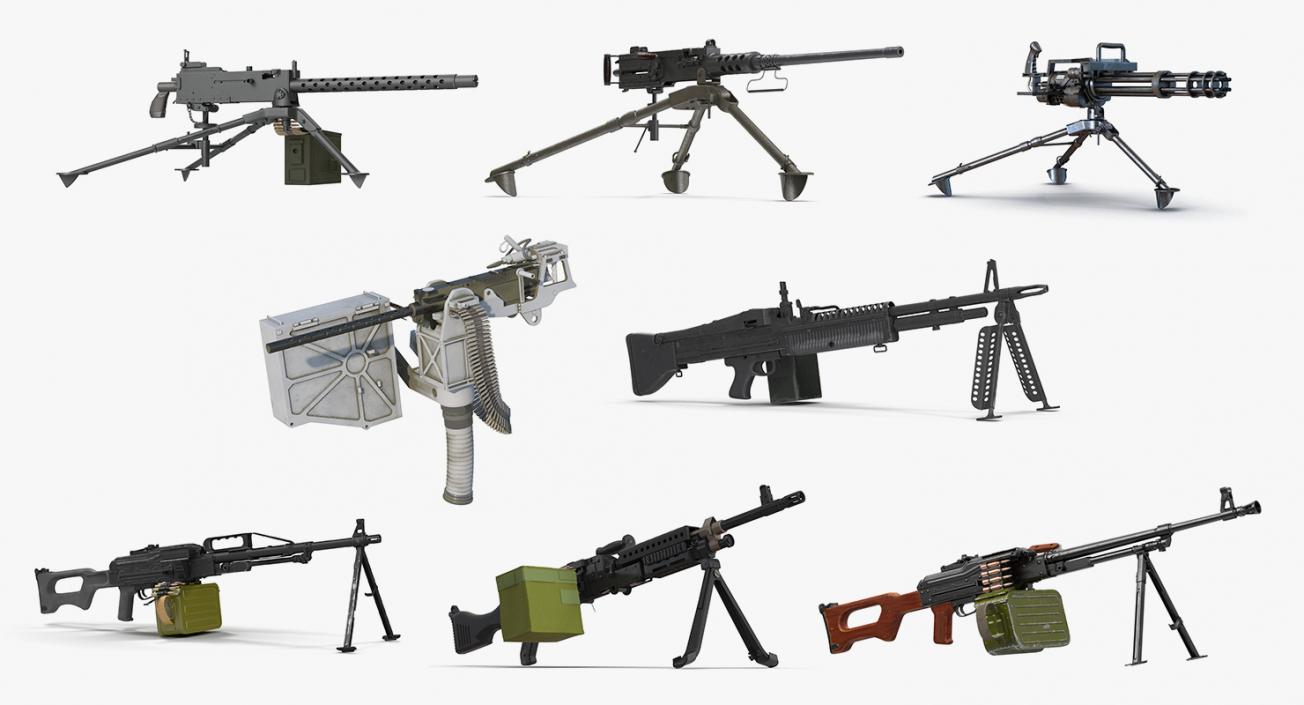 3D model Machine Guns Collection 2