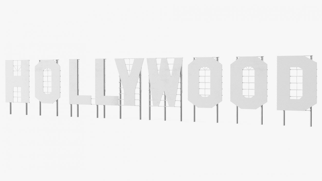 Hollywood sign 3D model