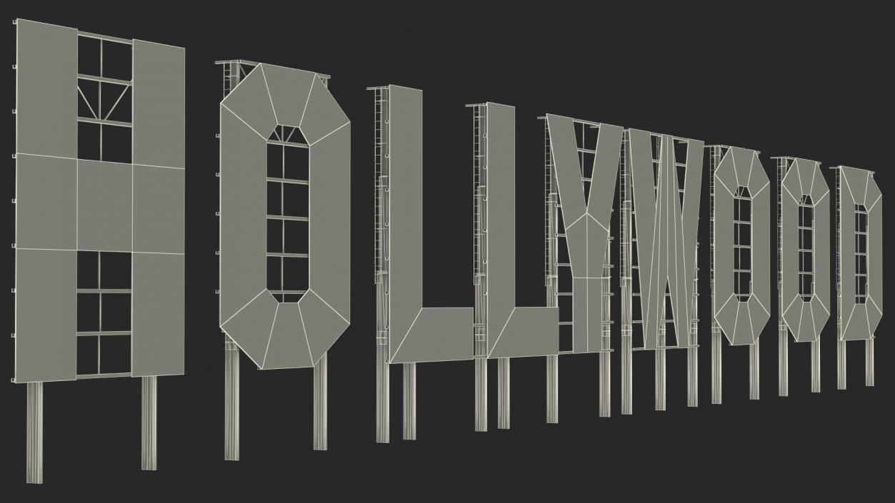 Hollywood sign 3D model