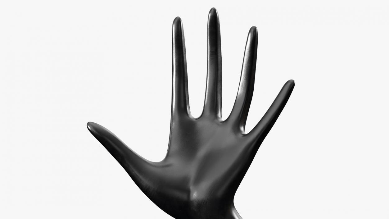 Hand Jewelry Stand Black 3D model