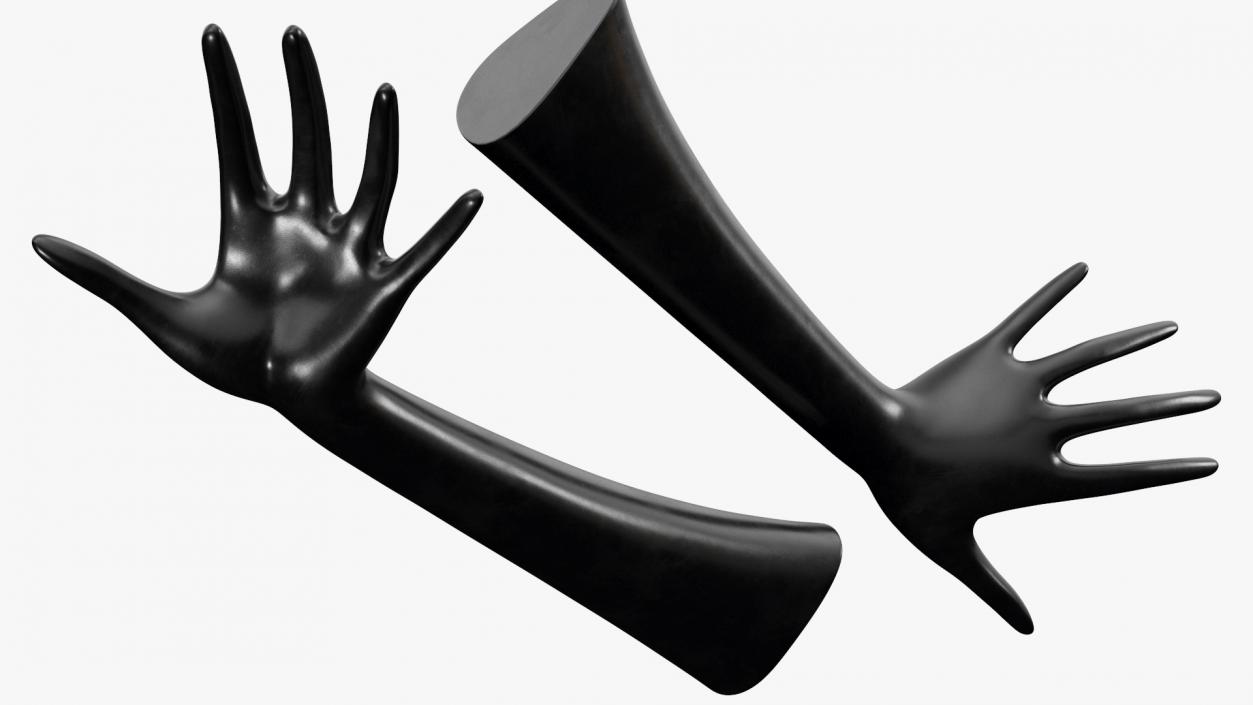 Hand Jewelry Stand Black 3D model