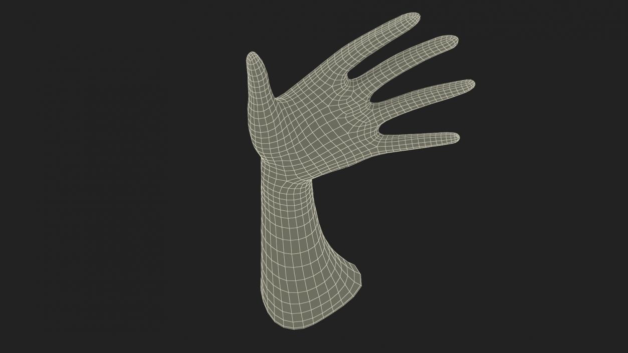 Hand Jewelry Stand Black 3D model