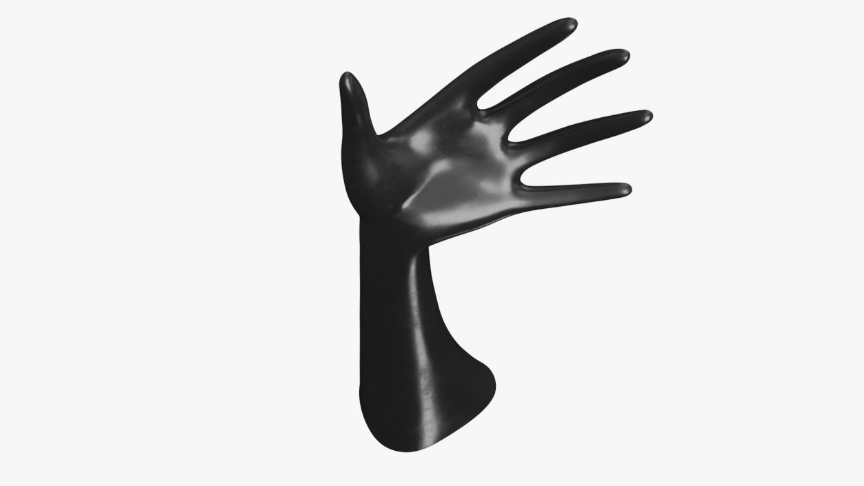 Hand Jewelry Stand Black 3D model