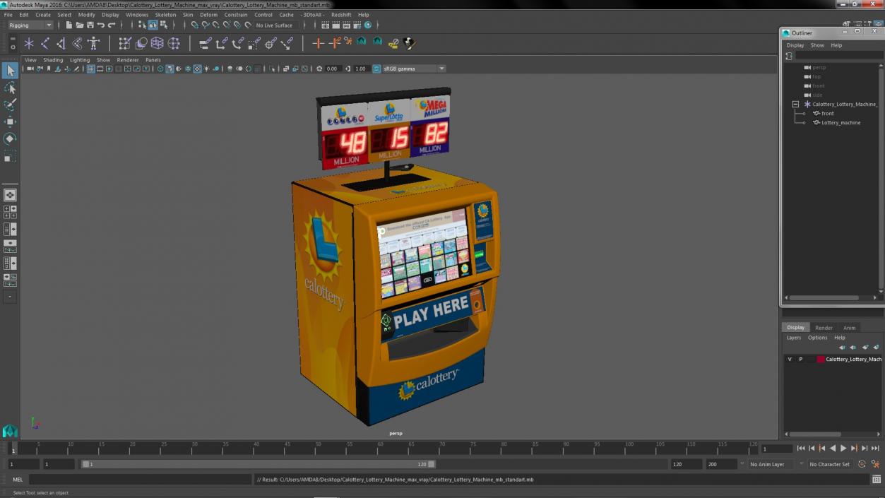 3D model Calottery Lottery Machine