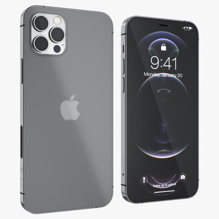 3D Apple iPhone 12 Pro Graphite model