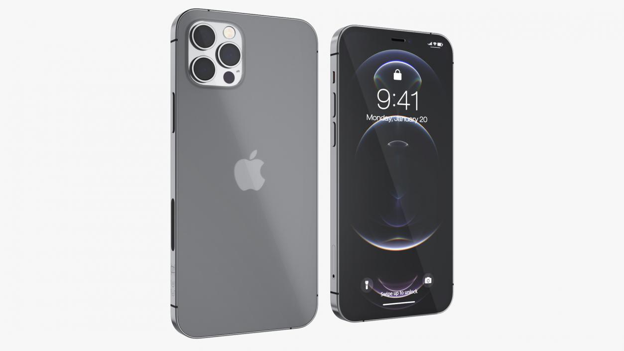 3D Apple iPhone 12 Pro Graphite model