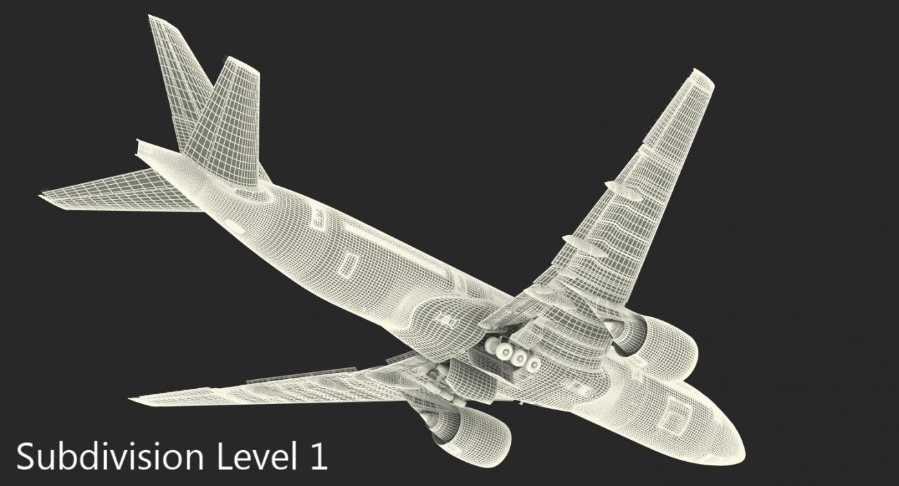 Boeing 777 200ER British Airways Rigged 3D model