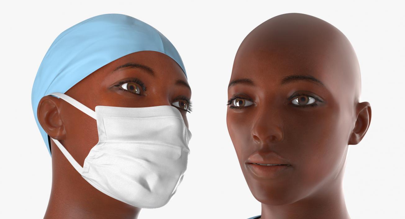 3D African American Female Surgeon