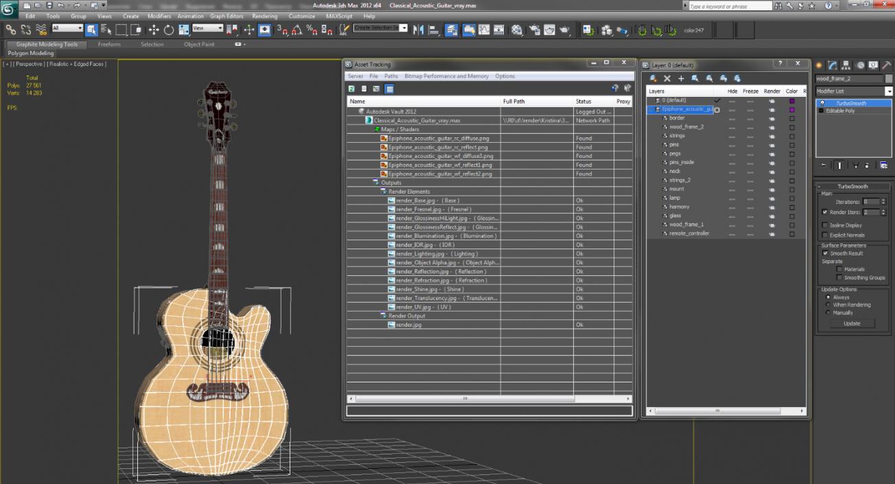 3D model Classical Acoustic Guitar