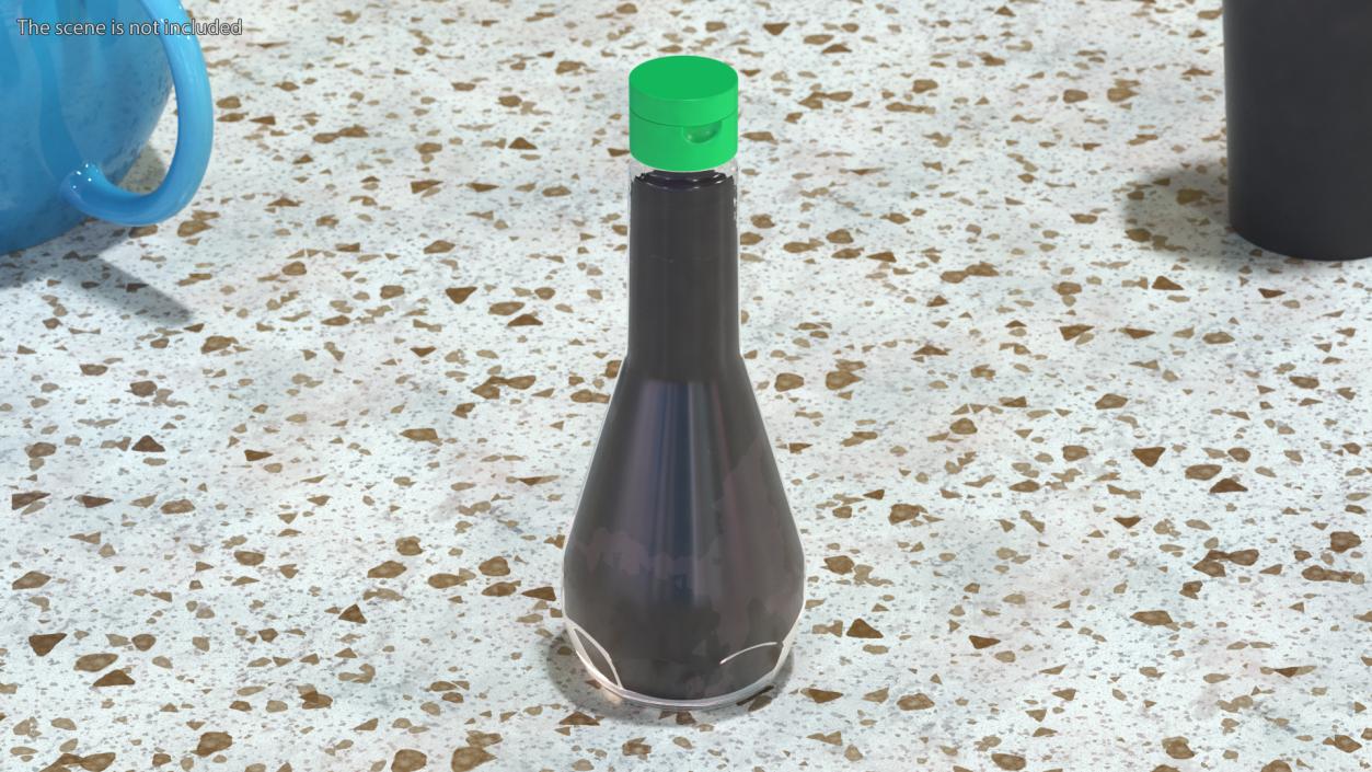 3D Soy Sauce Bottle with Green Cap