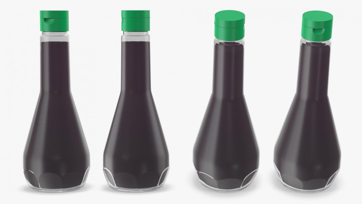 3D Soy Sauce Bottle with Green Cap