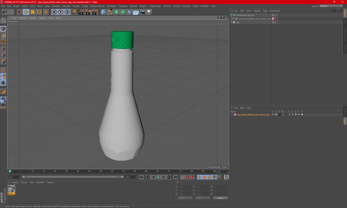 3D Soy Sauce Bottle with Green Cap