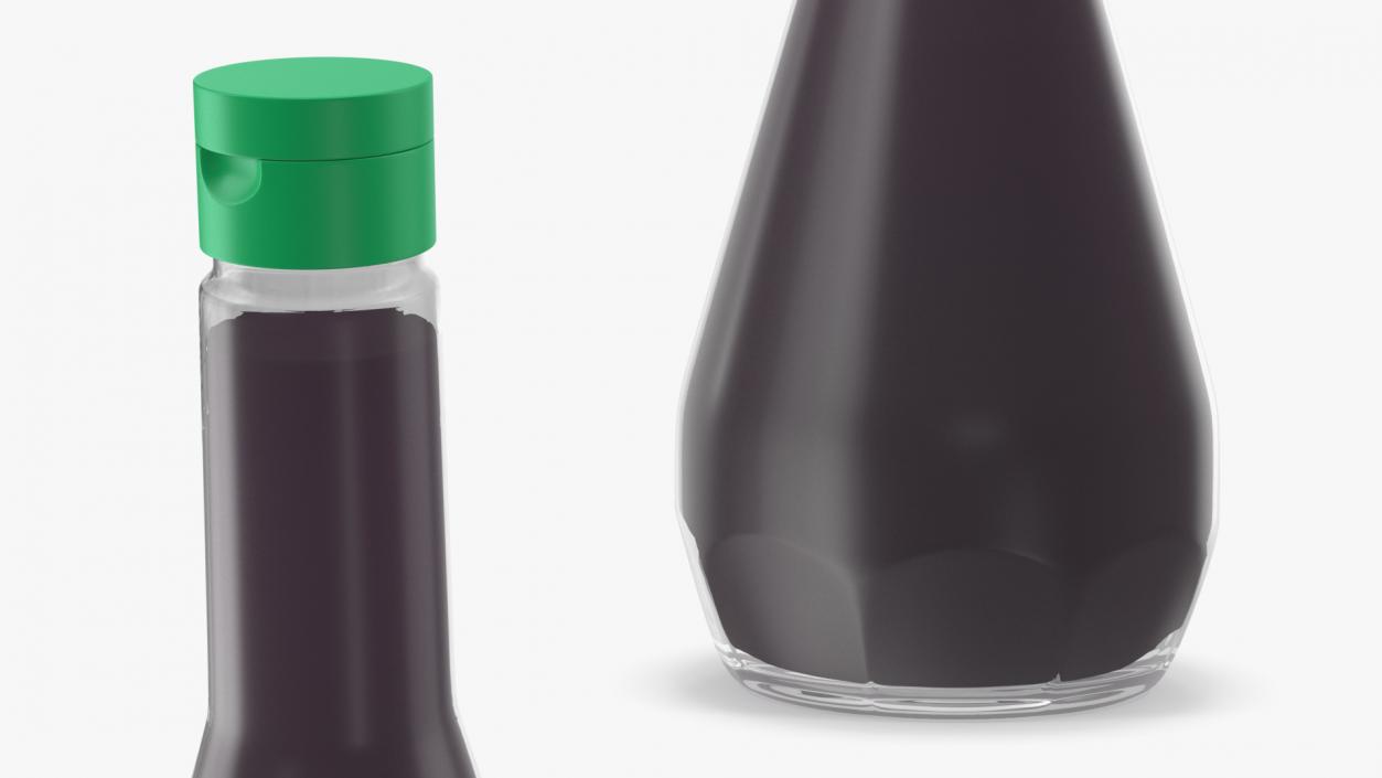 3D Soy Sauce Bottle with Green Cap