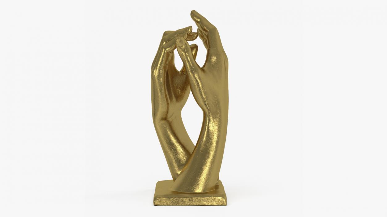 3D model Hands Sculpture Gold