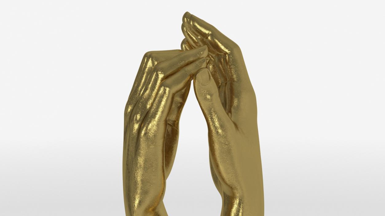 3D model Hands Sculpture Gold