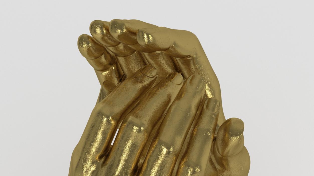 3D model Hands Sculpture Gold