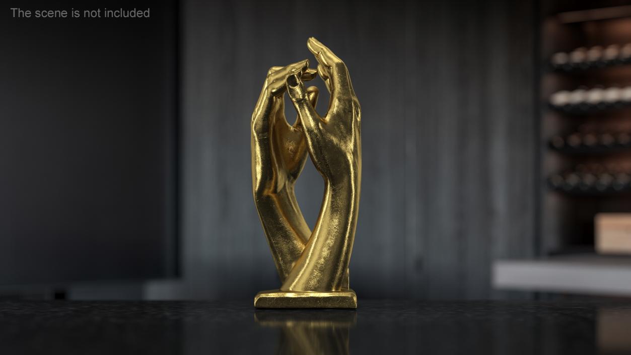 3D model Hands Sculpture Gold