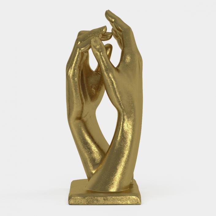 3D model Hands Sculpture Gold