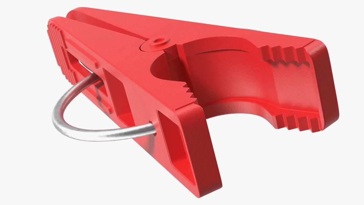 3D model Plastic Clothespin Red Pressed