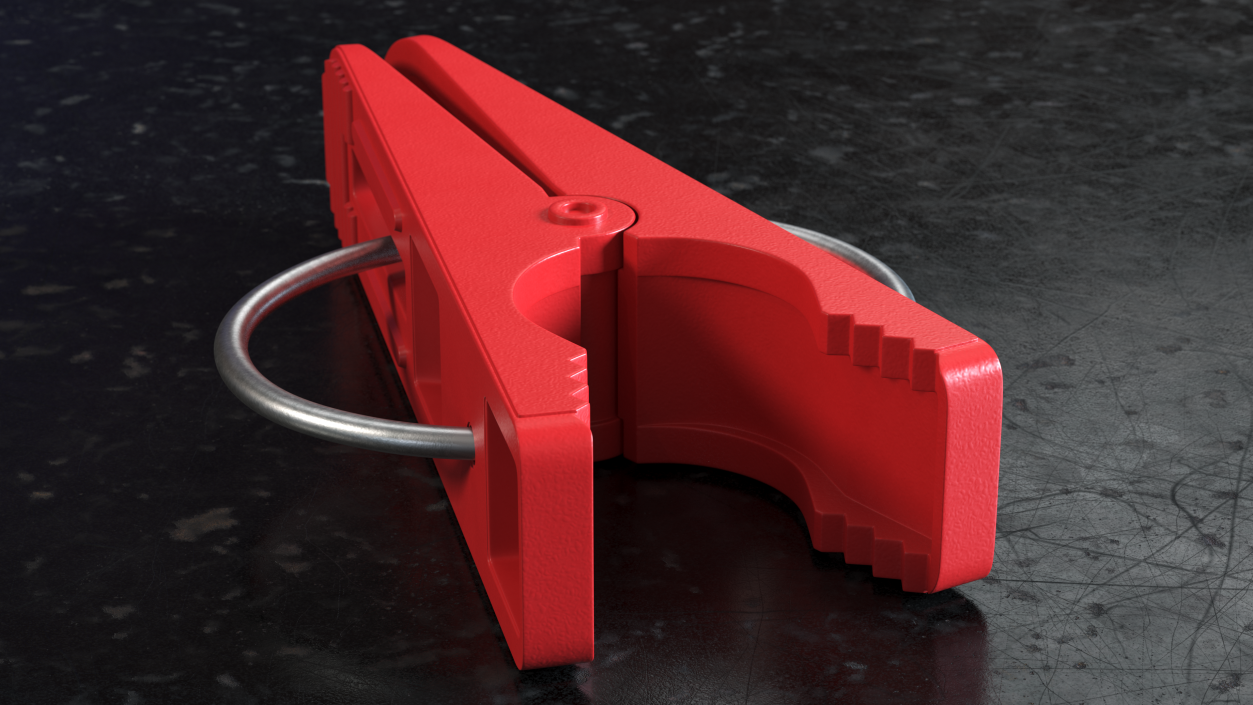 3D model Plastic Clothespin Red Pressed