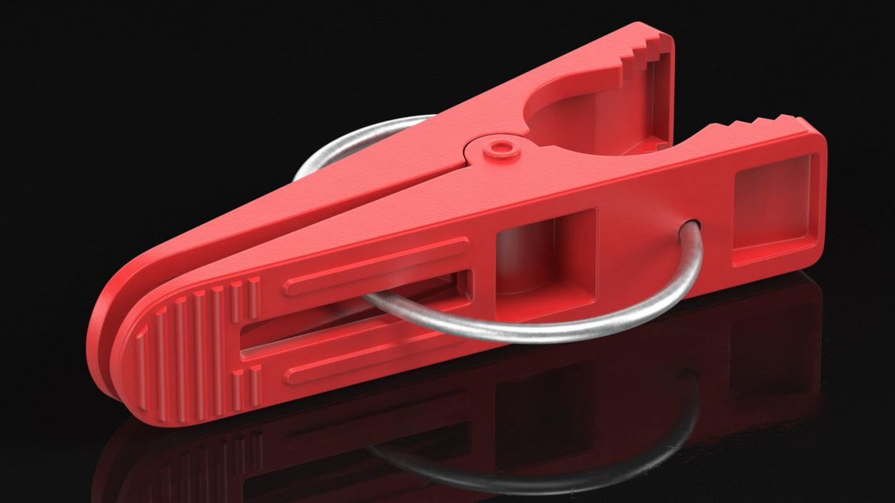 3D model Plastic Clothespin Red Pressed