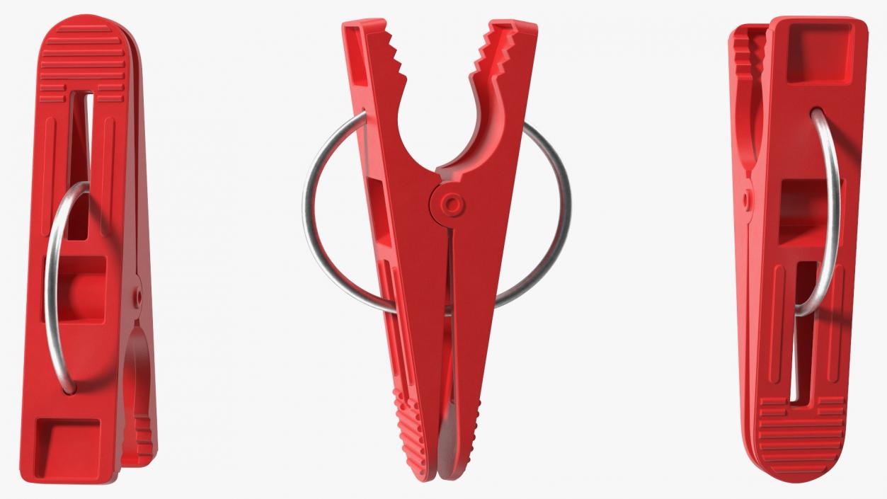 3D model Plastic Clothespin Red Pressed