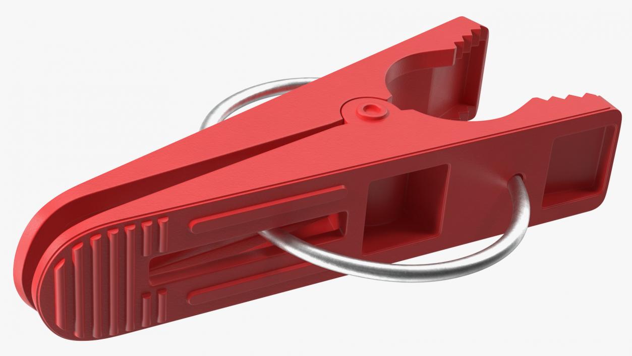 3D model Plastic Clothespin Red Pressed