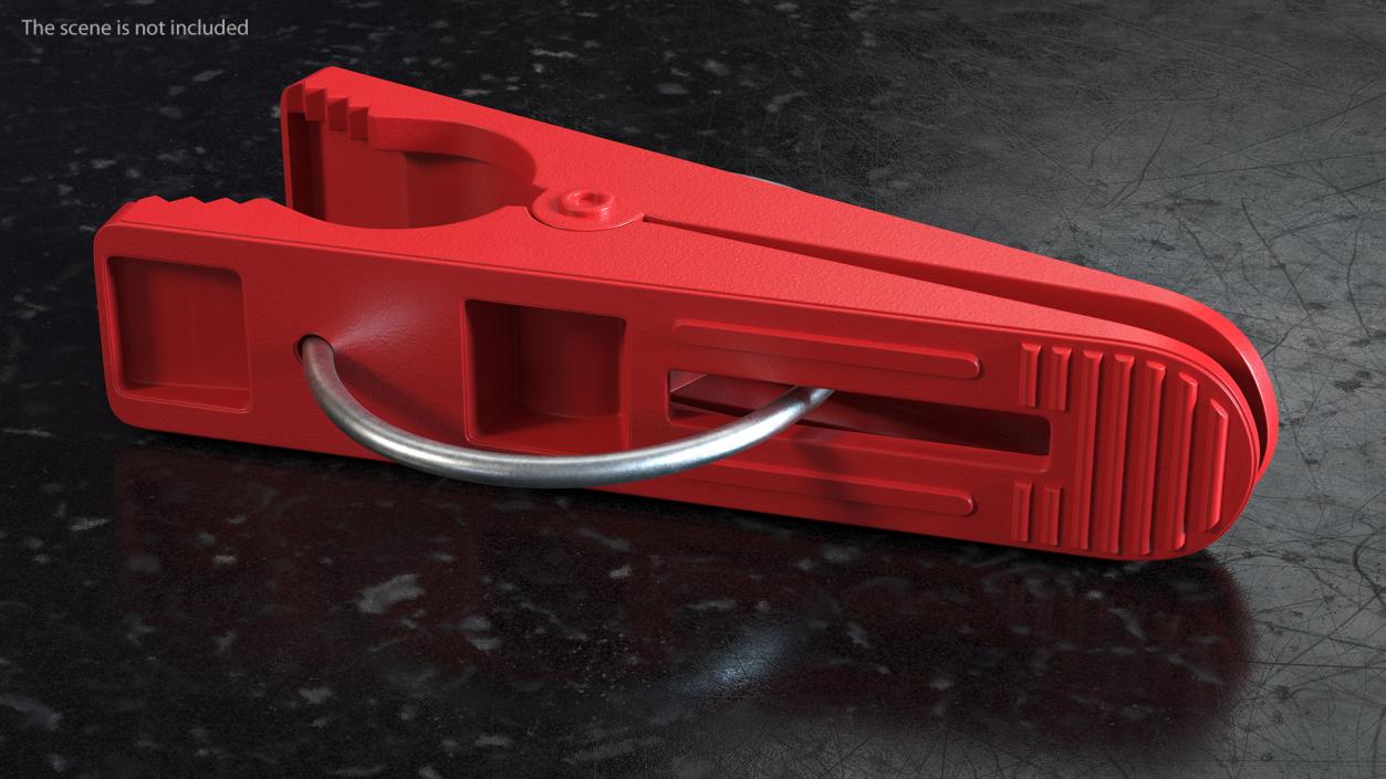 3D model Plastic Clothespin Red Pressed