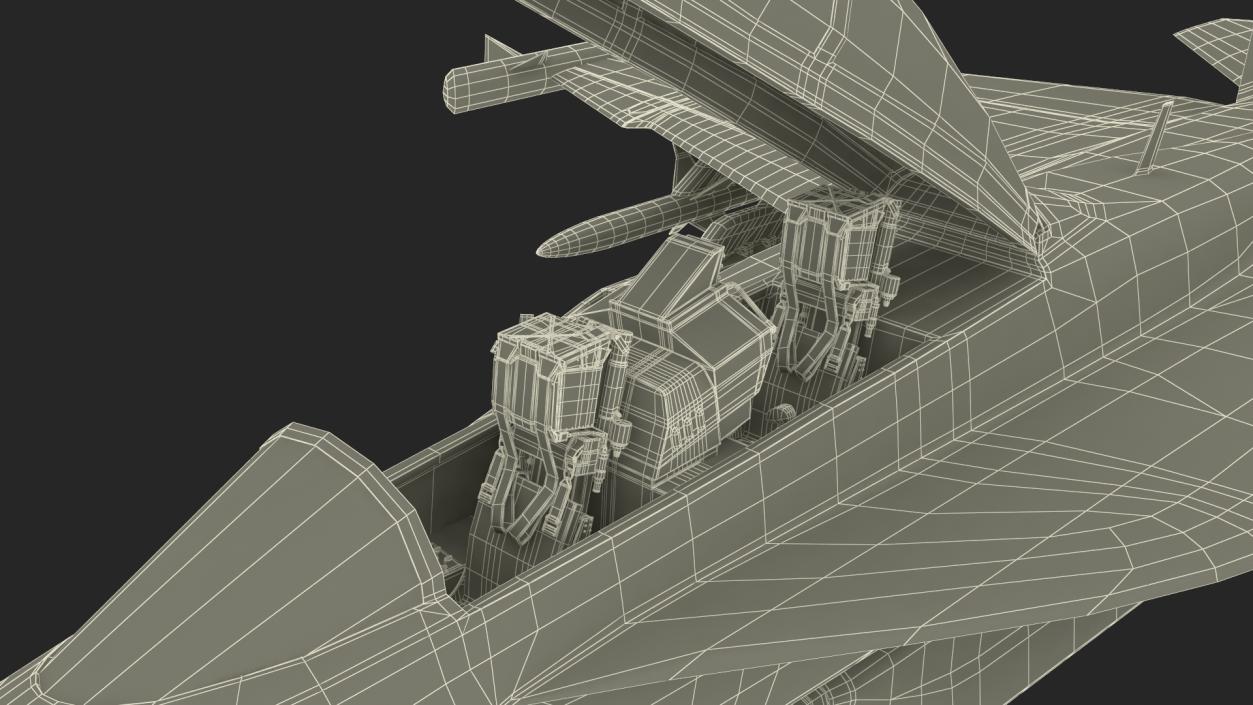 3D Electronic Warfare Aircraft Boeing EA 18G Rigged model