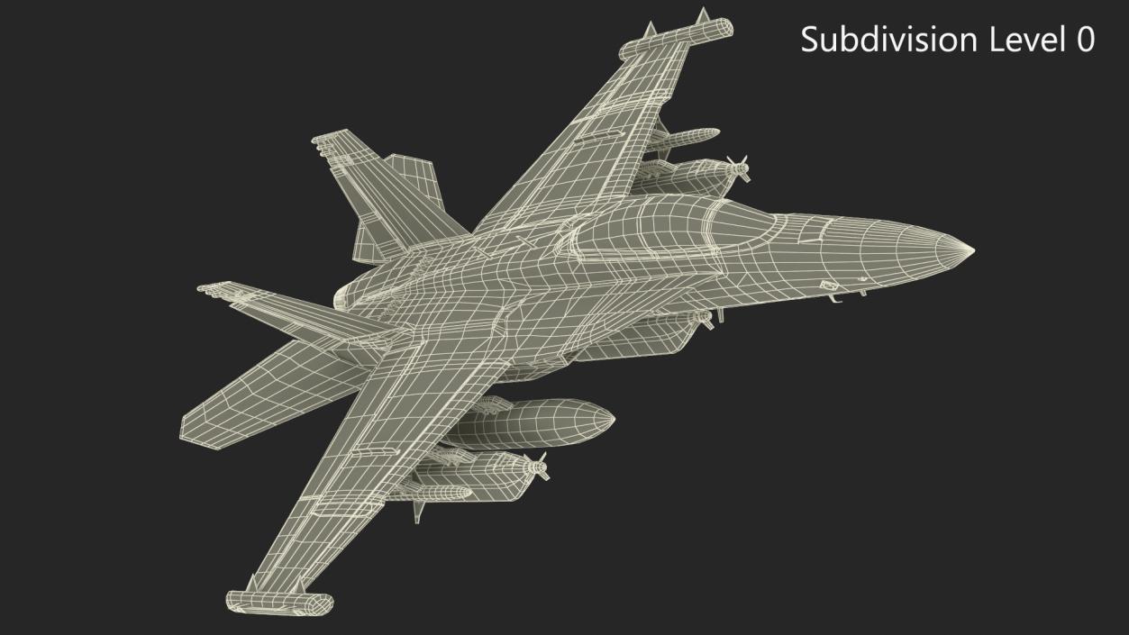 3D Electronic Warfare Aircraft Boeing EA 18G Rigged model