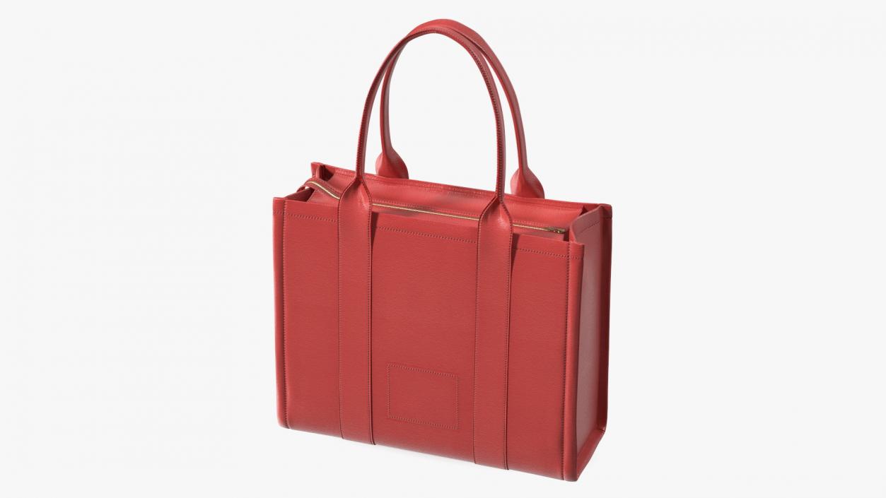 Designer Leather Bag Red 3D model