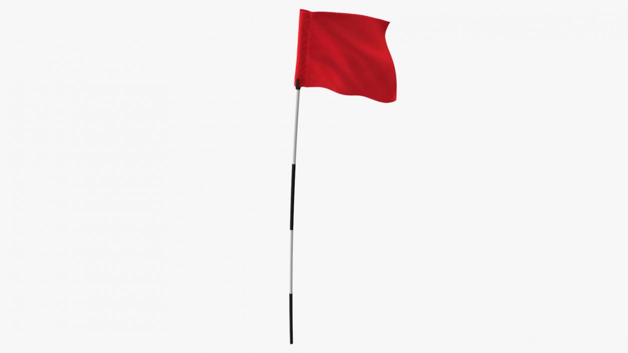 3D Golf Pin Flag model