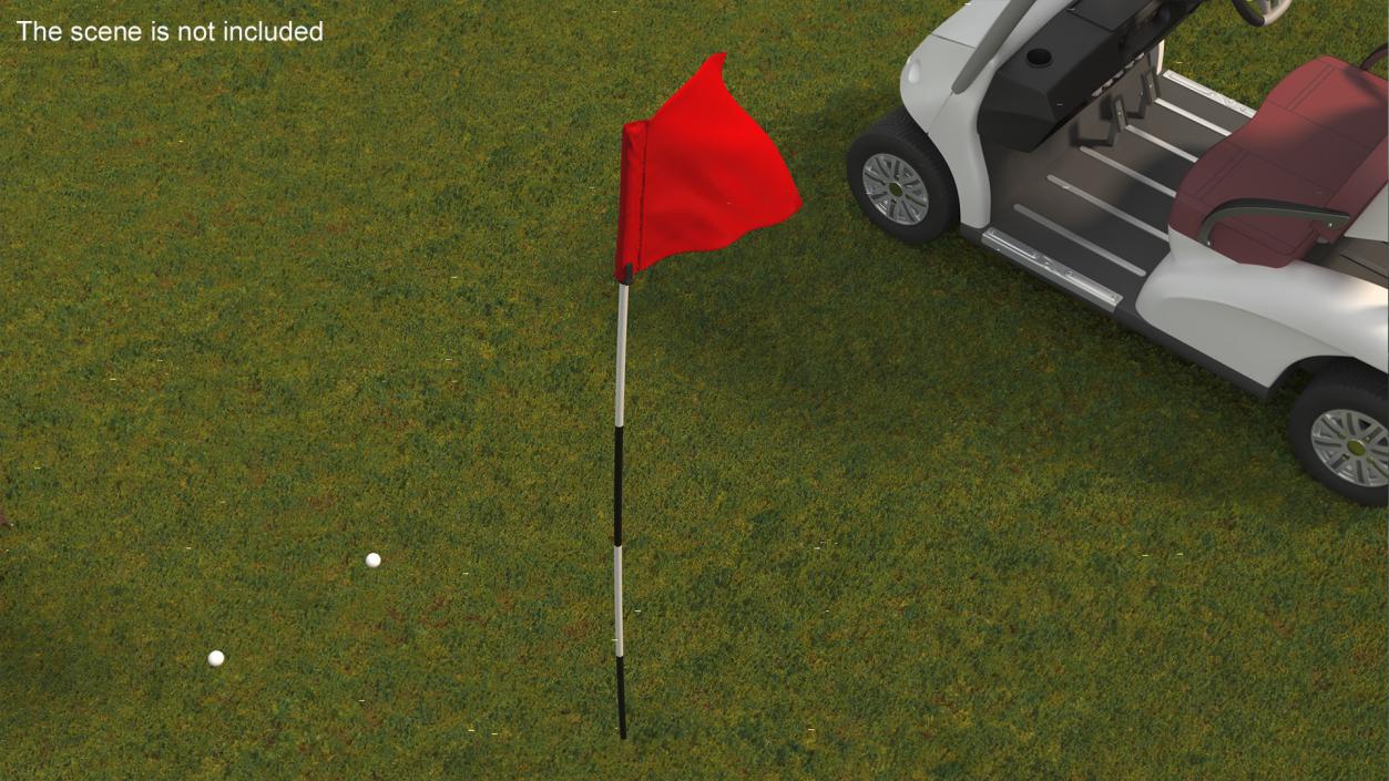 3D Golf Pin Flag model