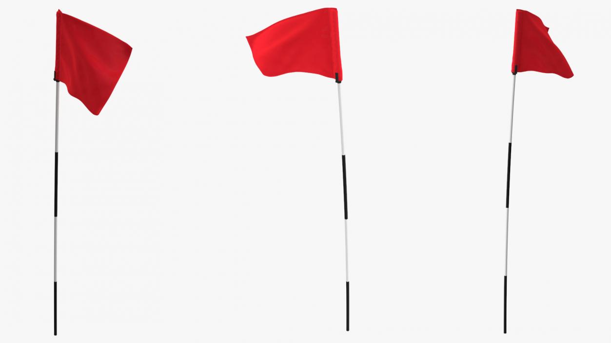 3D Golf Pin Flag model