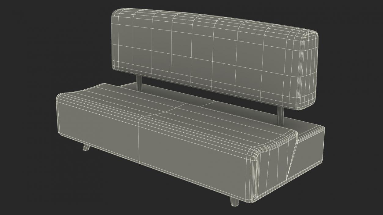 Fast Food Table and Seating 3D