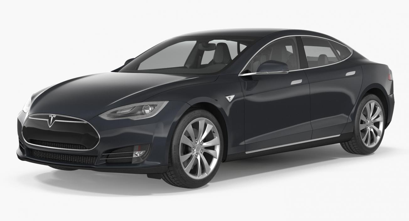 3D Tesla Model S 60 2015 Rigged model