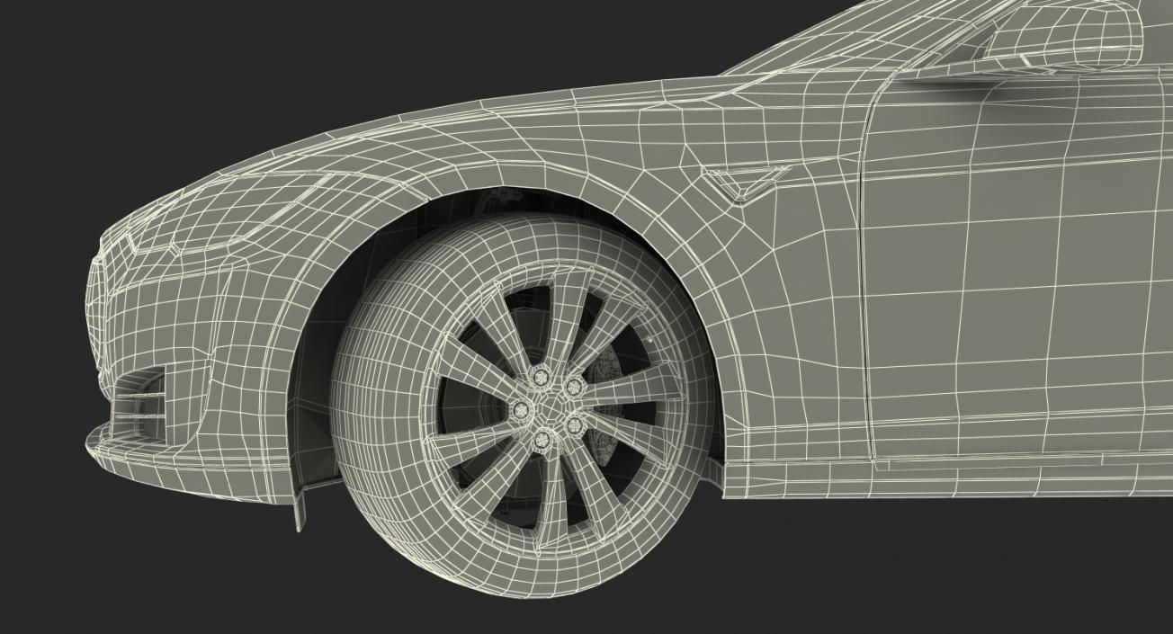 3D Tesla Model S 60 2015 Rigged model