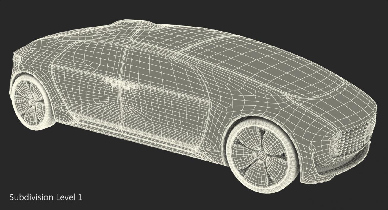 3D Autonomous Concept Car Mercedes Benz F015