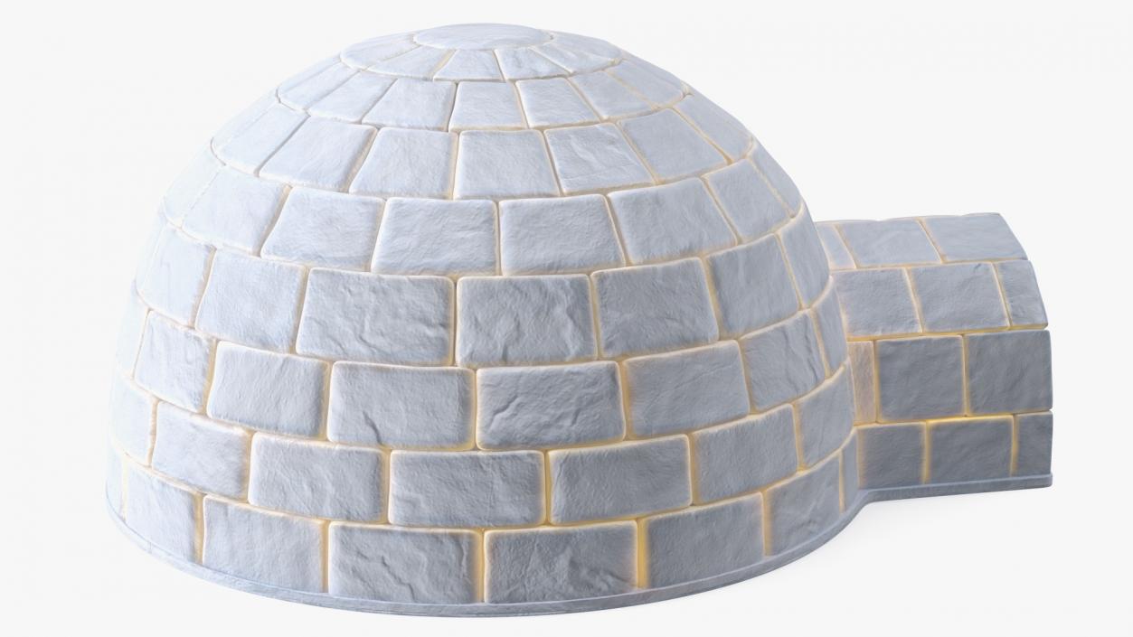 3D Eskimos Igloo Glows at Night model