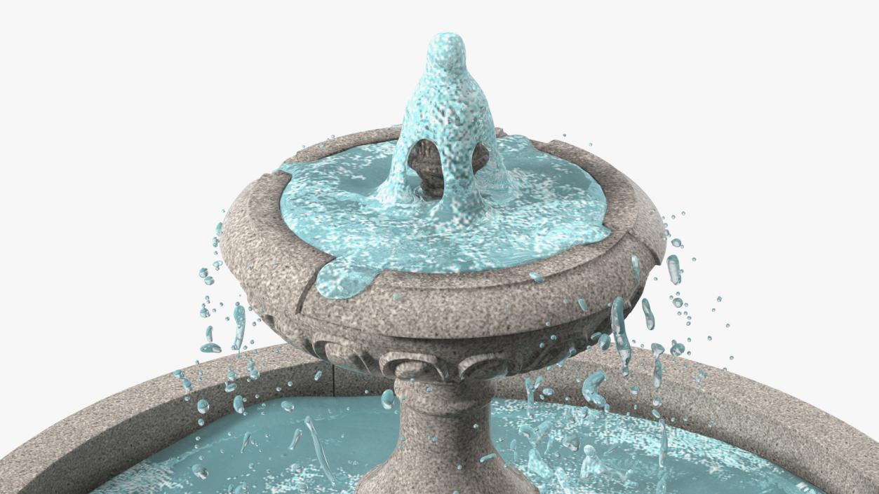 Classic Stone Garden Fountain for 3D Print 3D