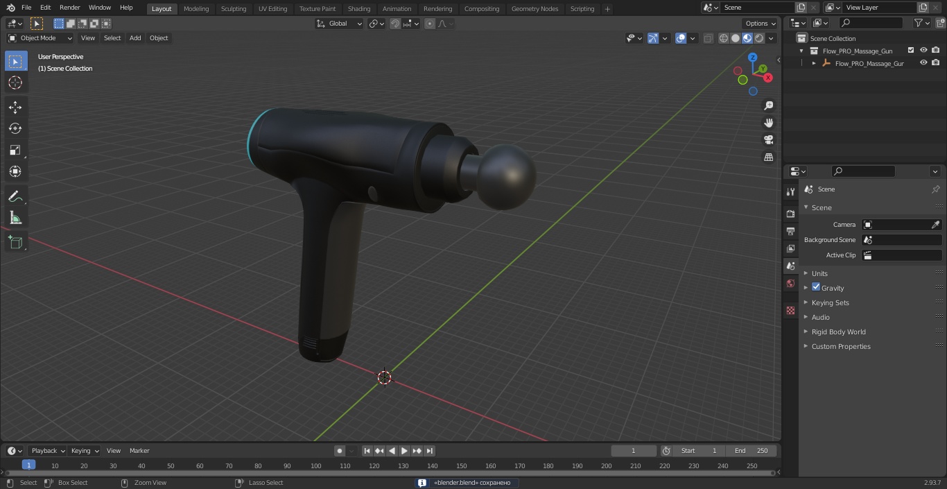 3D model Flow PRO Massage Gun